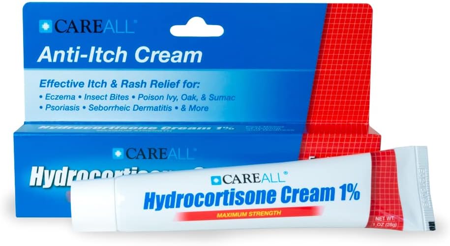 CareAll Hydrocortisone 1%, 1oz Tube, Maximum Strength Anti-Itch Cream, Relief from Itching and Redness from Bug Bites