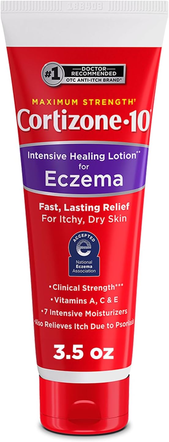 Cortizone-10 Maximum Strength Intensive Healing Itch Relief Lotion for Eczema, 1% Hydrocortisone, 3.5 oz