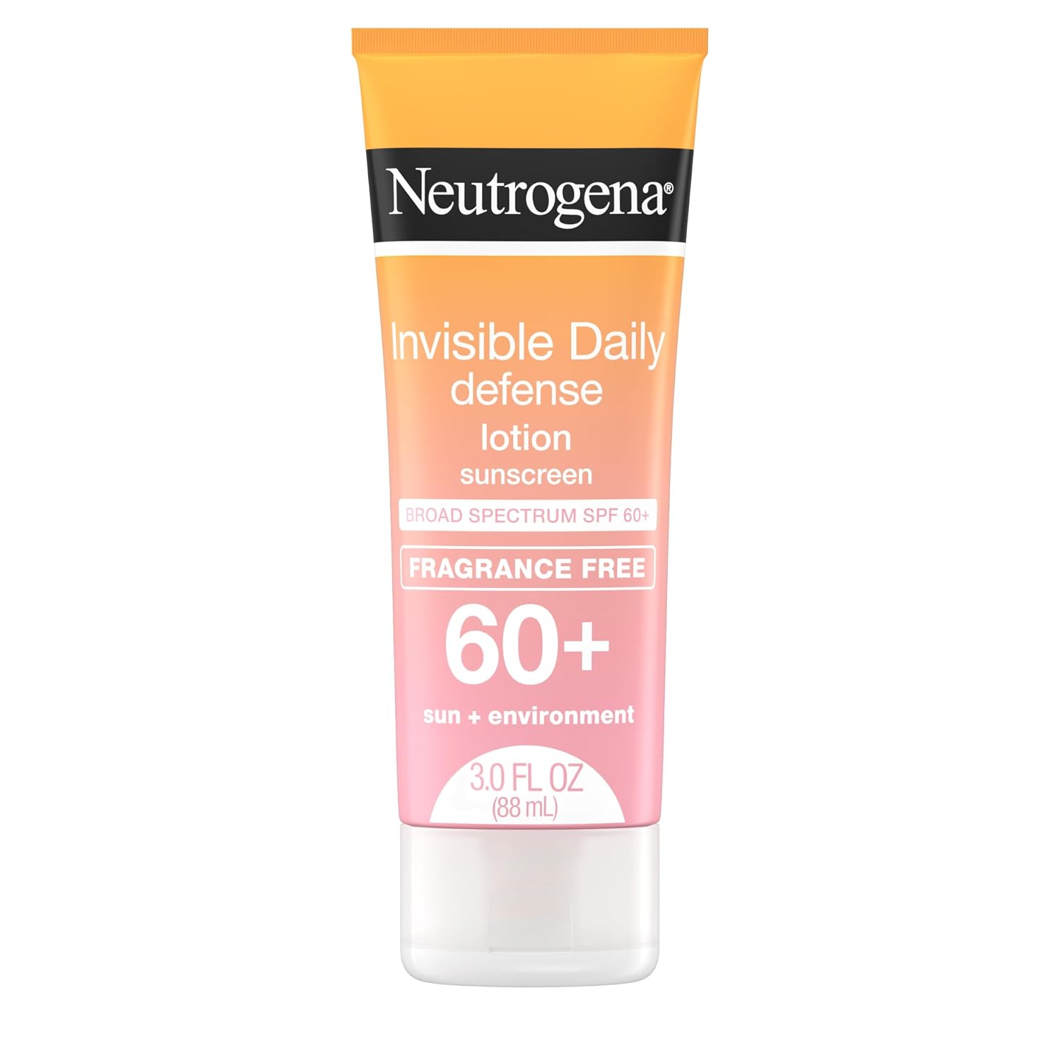 Neutrogena Invisible Daily Defense Fragrance-Free Sunscreen Lotion, Broad Spectrum SPF 60+, 3.0 fl. oz