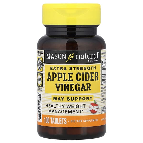 Mason Natural Apple Cider Vinegar 500 mg 100 Tablets