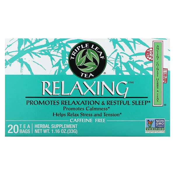 Triple Leaf Tea, Relaxing, 20 Tea Bags, 1.16 oz (33 g)