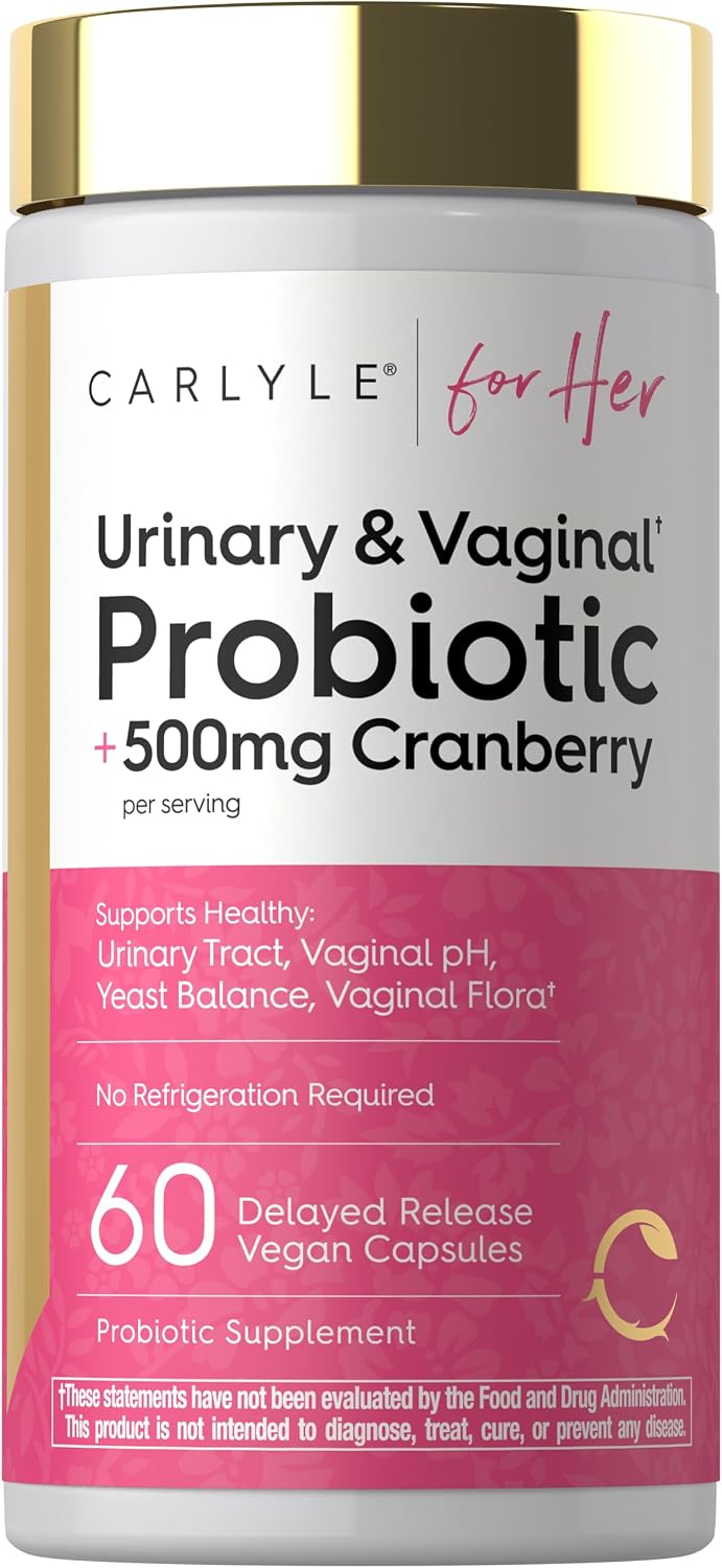 Carlyle Urinary and Vaginal Probiotic with Cranberry for Women 60 Capsules