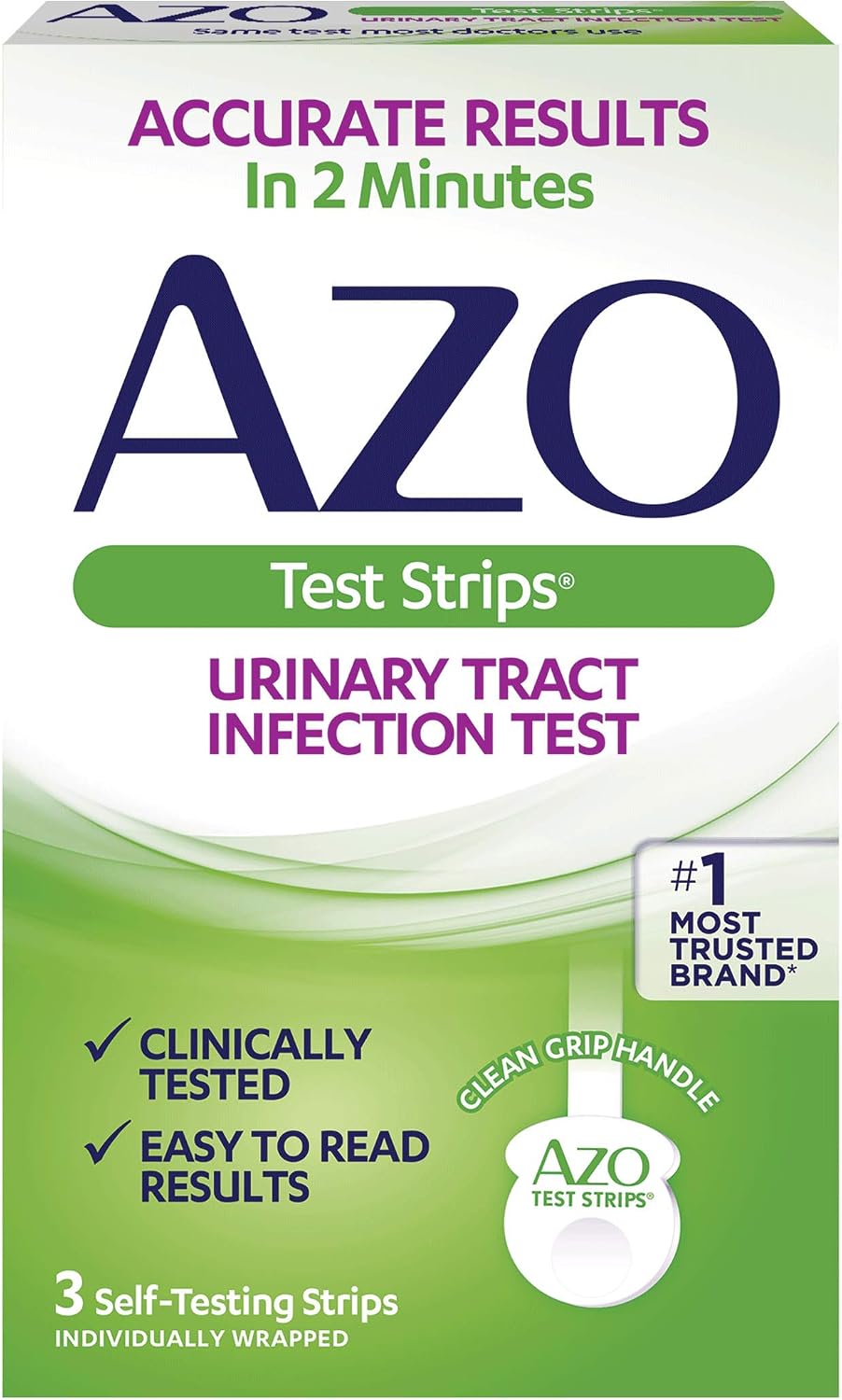 AZO Urinary Tract Infection (UTI) Test Strips, 3 count