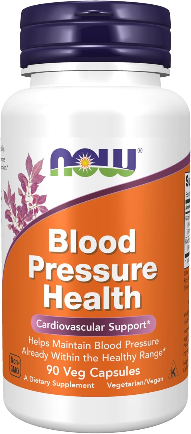 NOW foods Blood Pressure Health with MegaNatural®-BP™, 90 Veg Capsules