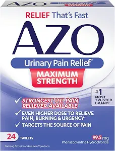 AZO Urinary Pain Relief Maximum Strength, 24 Tablets
