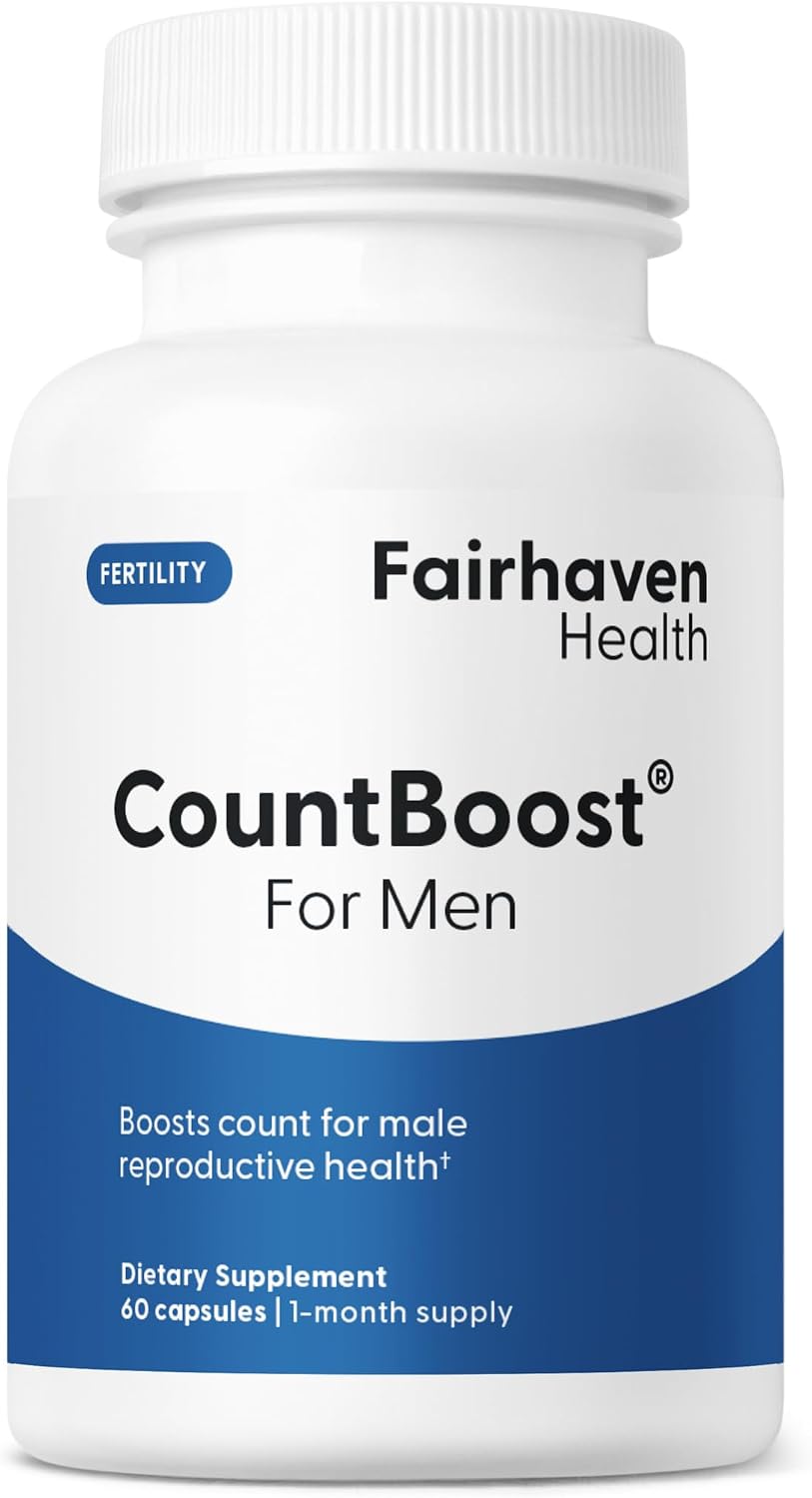 Fairhaven Health CountBoost for Men Optimal Count and Volume Male Fertility Supplement - 60 Capsules
