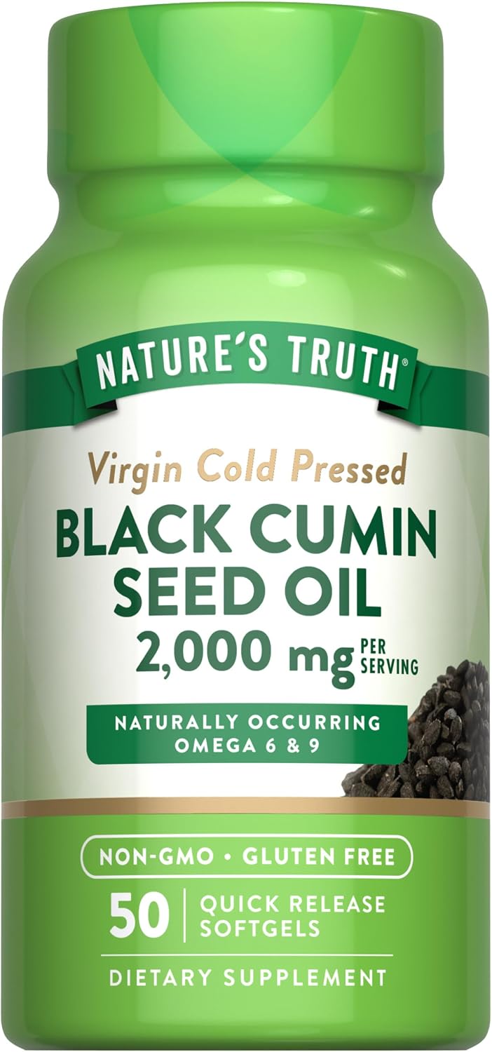 Nature's Truth Black Cumin Seed Oil 2000 mg | 50 Softgel Capsules