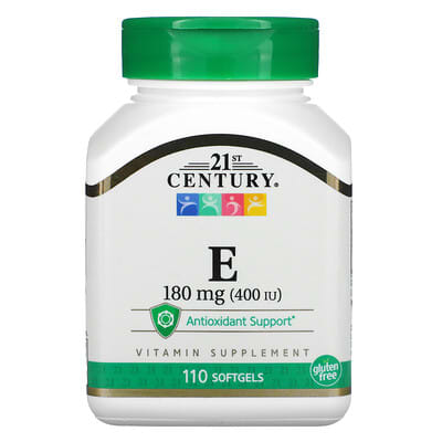 21st Century Vitamin E, 180 mg (400 IU), 110 Softgels