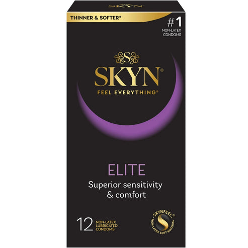 SKYN Elite Non-Latex Lubricated Condoms, 12 Count
