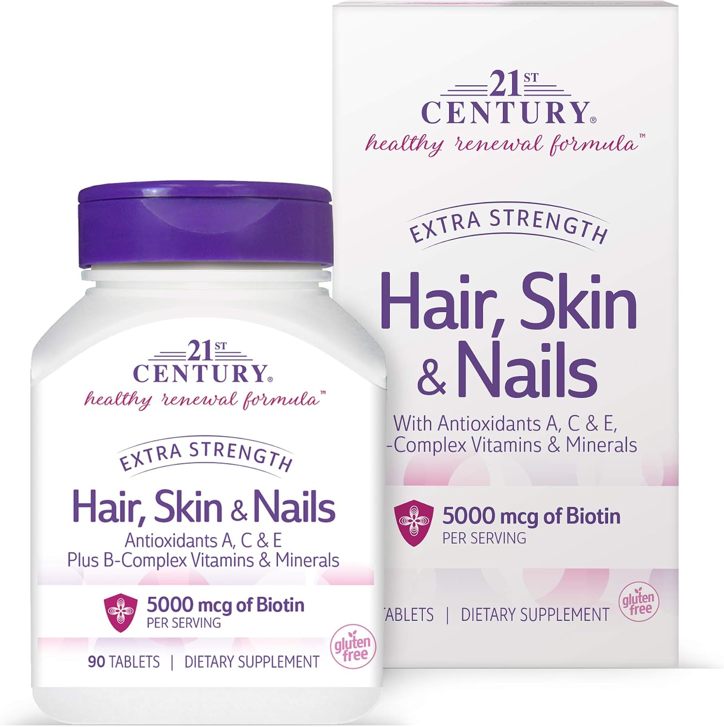 21st Century Hair, Skin and Nails Extra Strength Tablets, 90 Count