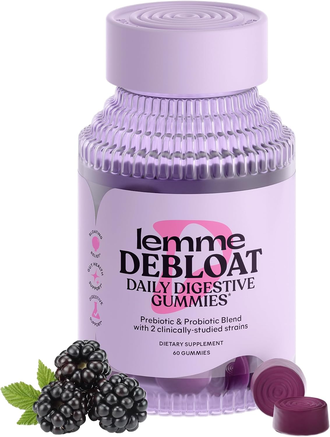 Lemme Debloat Daily Digestive Gummies for Women 60 Gummies