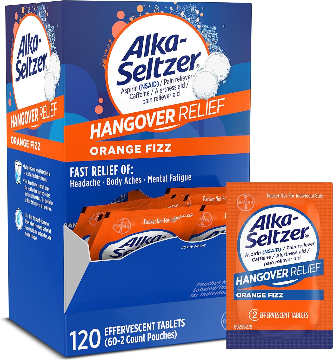 Alka-Seltzer Hangover Relief Tablets, 120 Count