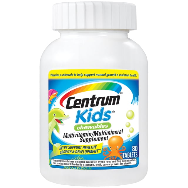 Centrum Kids Multivitamin Chewable, Fruit, 80 Count
