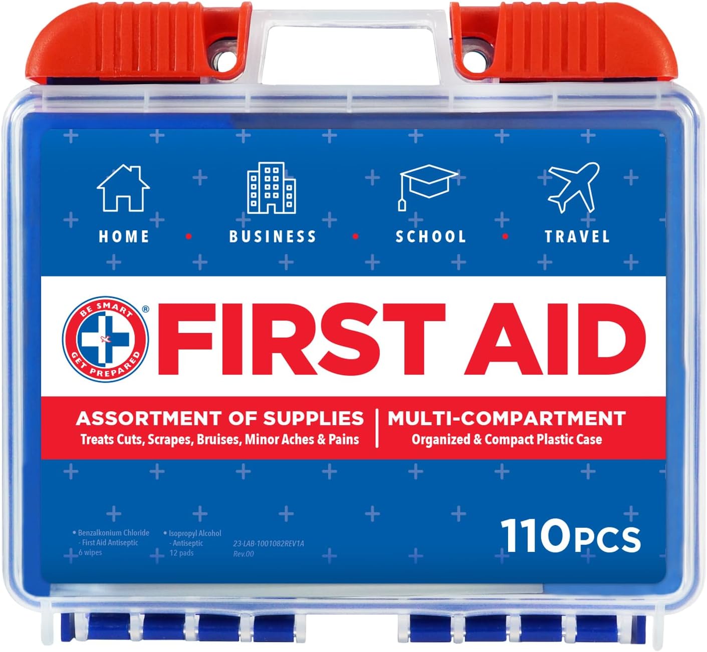 Be Smart Get Prepared 110 Piece First Aid Kit