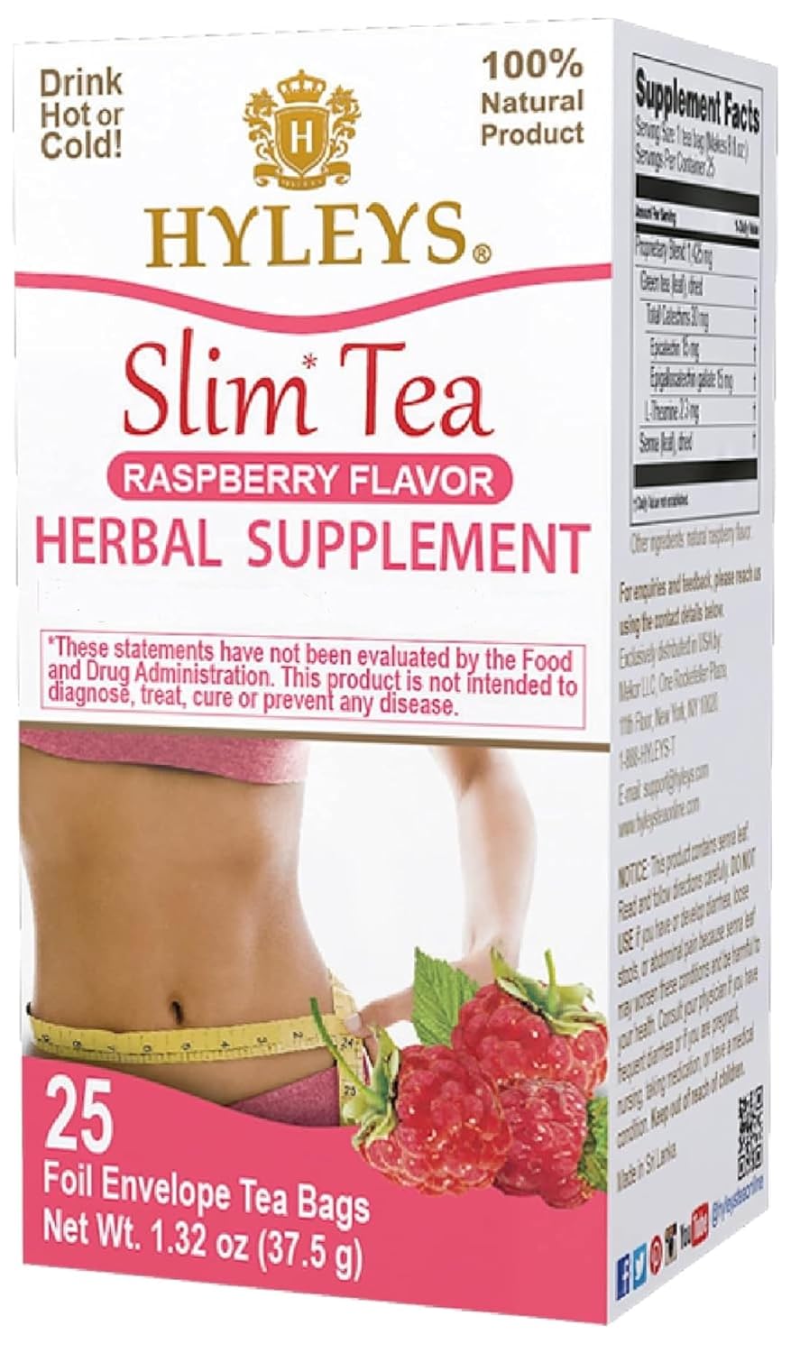 Hyleys Slim Tea Rapsberry Flavor - 25 Tea Bags