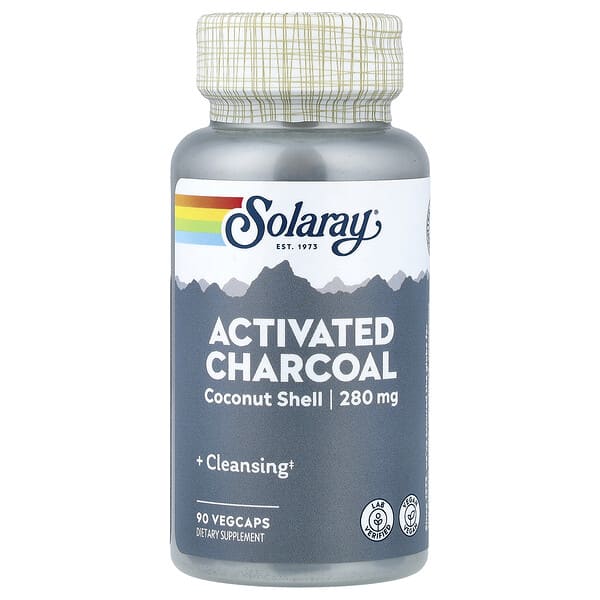 Solaray Activated Charcoal, 280 mg, 90 VegCaps
