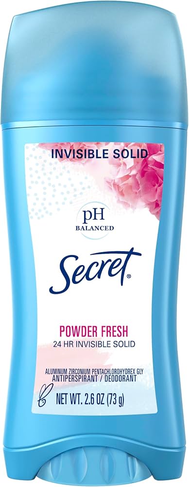Secret Invisible Solid Antiperspirant and Deodorant, Powder Fresh, 2.6 oz
