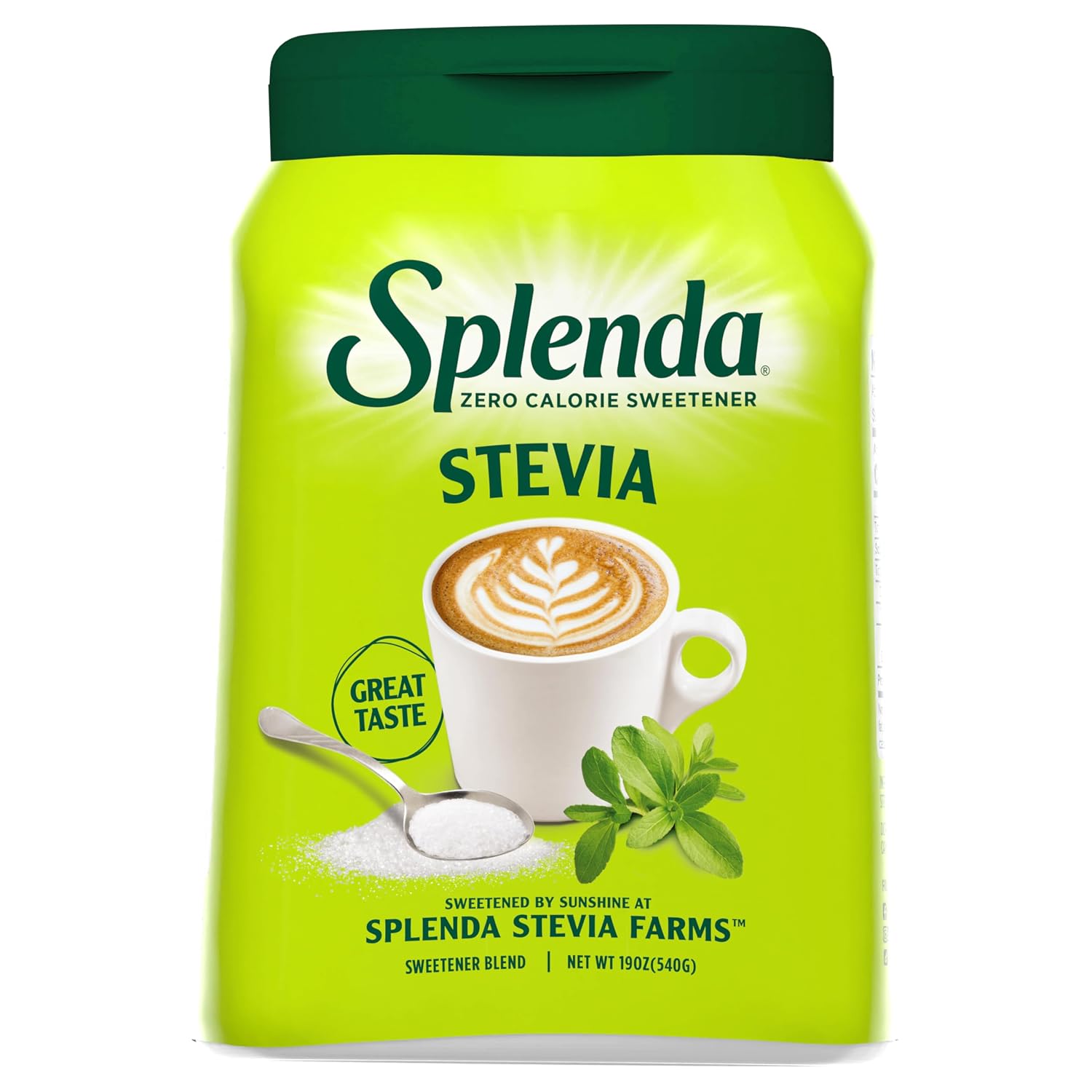 SPLENDA Stevia Zero Calorie Sweetener, 19 oz Jar